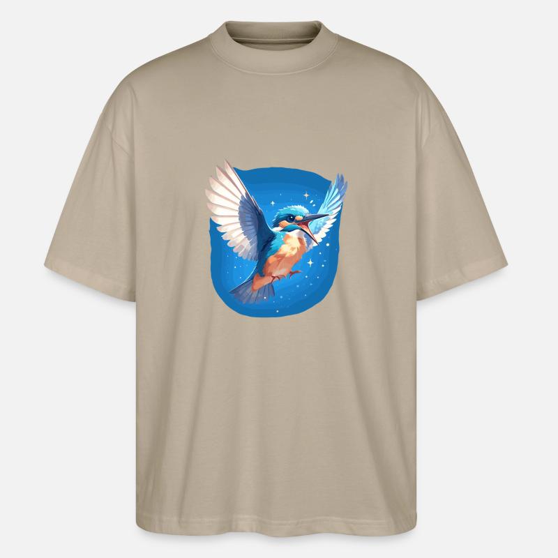 Eisvögel Eisvogel - Stanley/Stella Oversized Unisex Bio T-Shirt Blaster 2.0 - Steingrau