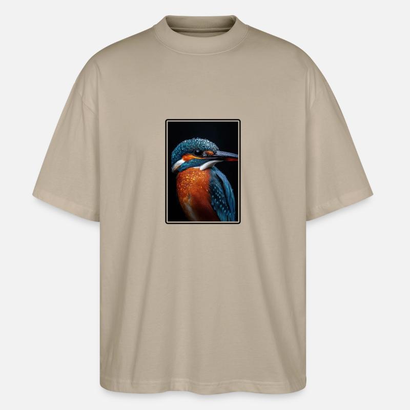 Eisvögel Eisvogel - Stanley/Stella Oversized Unisex Bio T-Shirt Blaster 2.0 - Steingrau
