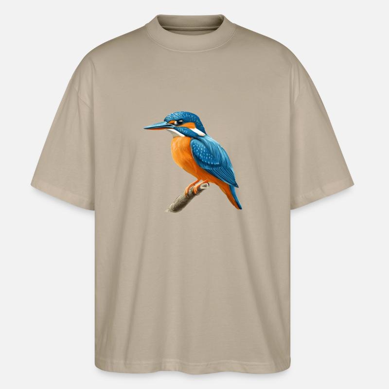 Eisvögel Eisvogel - Stanley/Stella Oversized Unisex Bio T-Shirt Blaster 2.0 - Steingrau