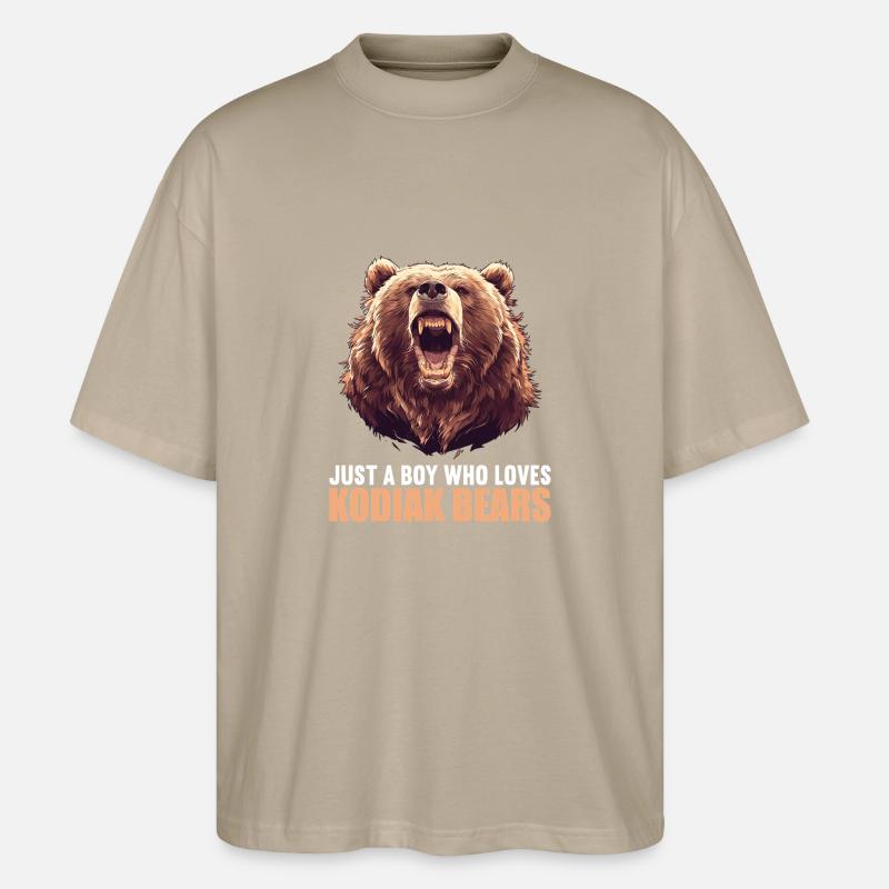 Kodiak Bear Kodiak Bear - Stanley/Stella Oversized Unisex Organic T-shirt Blaster 2.0 - stone
