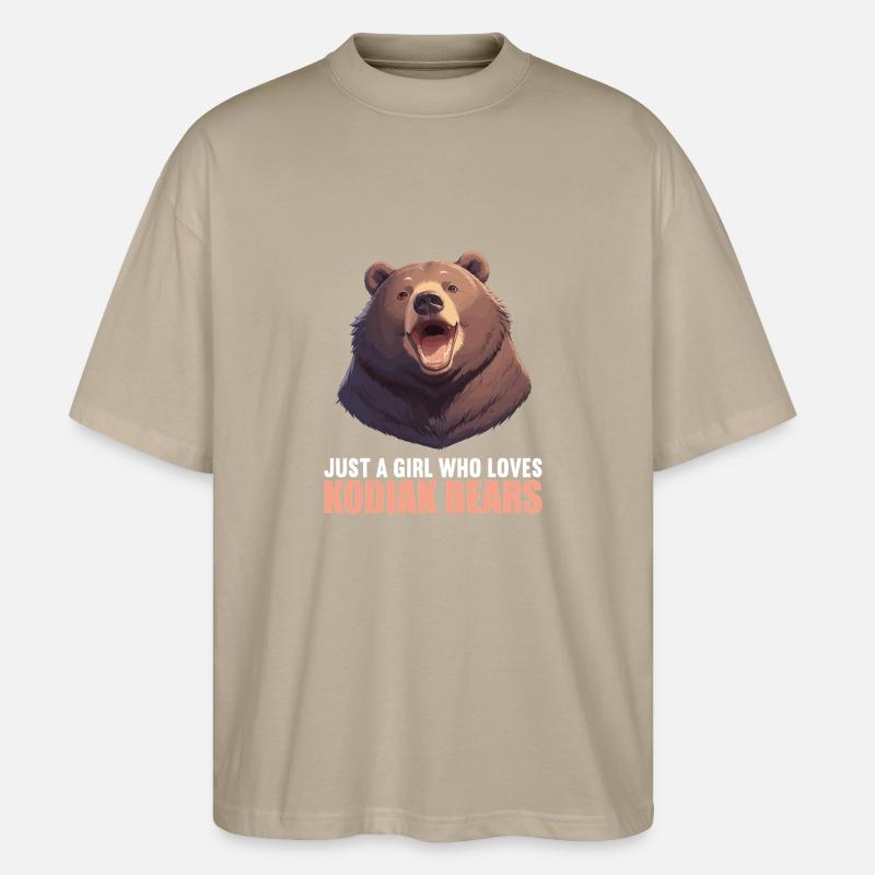 Kodiak Bear Kodiak Bear - Stanley/Stella Oversized Unisex Organic T-shirt Blaster 2.0 - stone