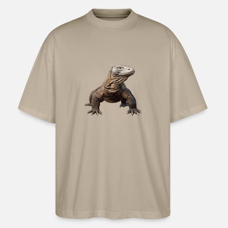 Komodowarane Komodowaran - Stanley/Stella Oversized Unisex Bio T-Shirt Blaster 2.0 - Steingrau