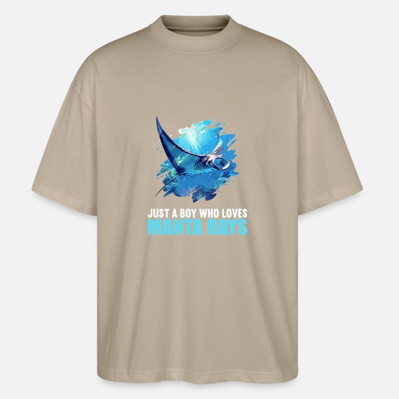 Mantas Manta Rochen - Stanley/Stella Oversized Unisex Bio T-Shirt Blaster 2.0 - Steingrau