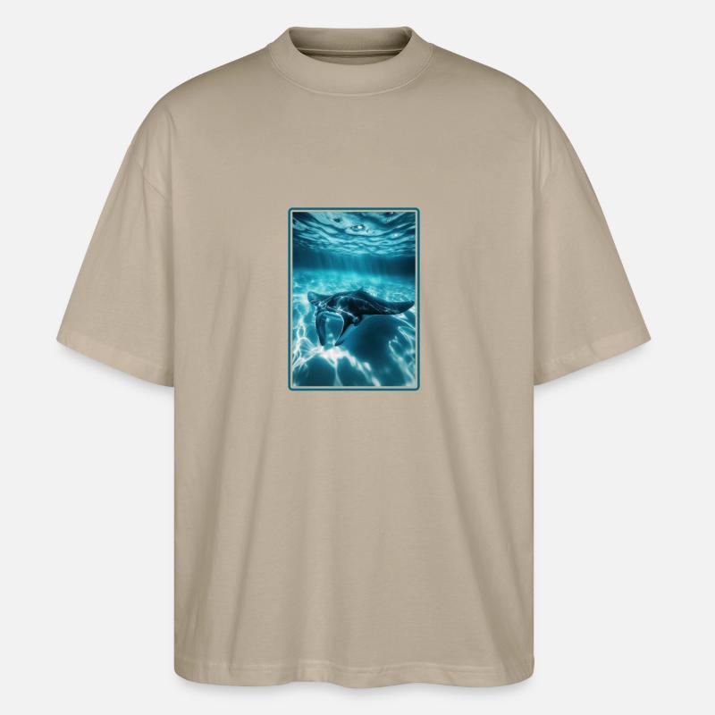Mantas Manta Rochen - Stanley/Stella Oversized Unisex Bio T-Shirt Blaster 2.0 - Steingrau