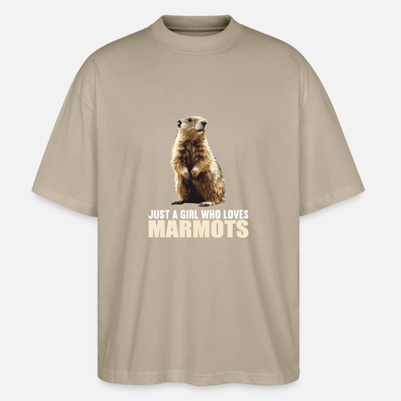 Murmeltiere Murmeltier - Stanley/Stella Oversized Unisex Bio T-Shirt Blaster 2.0 - Steingrau