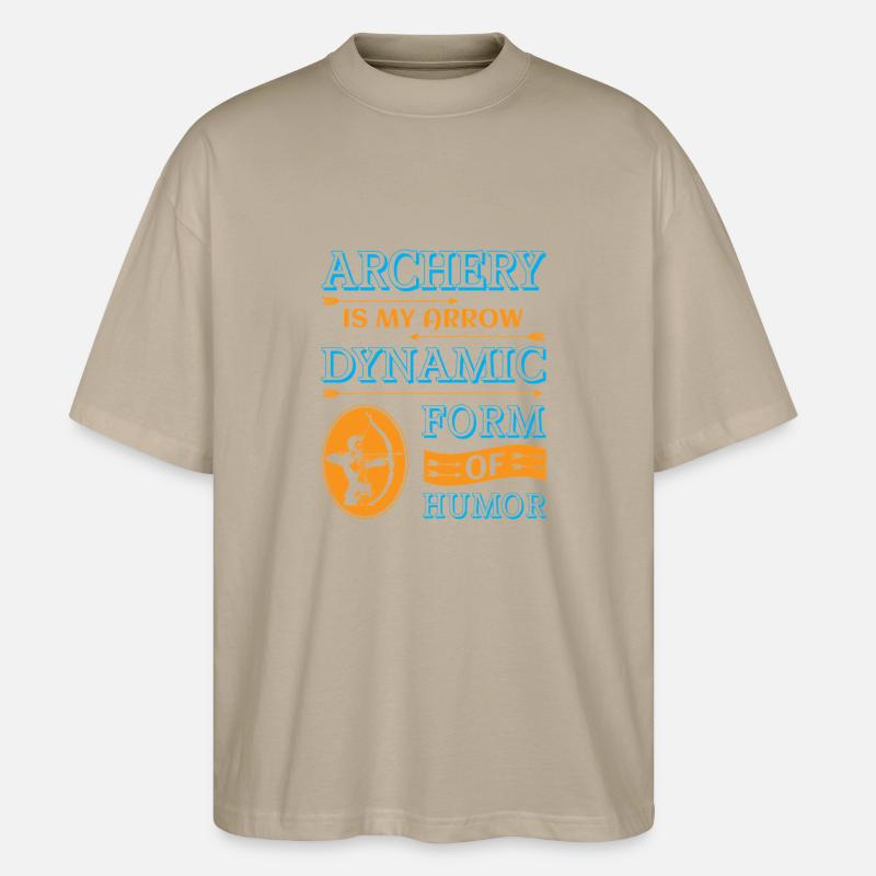 Bogenschießen Bogenschütze - Stanley/Stella Oversized Unisex Bio T-Shirt Blaster 2.0 - Steingrau