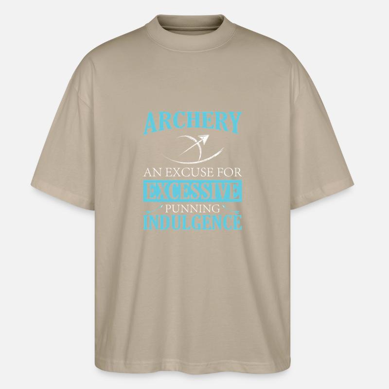 Bogenschießen Bogenschütze - Stanley/Stella Oversized Unisex Bio T-Shirt Blaster 2.0 - Steingrau