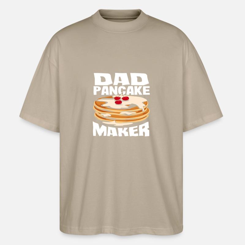 Pancakes Dad Pancake Maker - Stanley/Stella Oversized Unisex Bio T-Shirt Blaster 2.0 - Steingrau