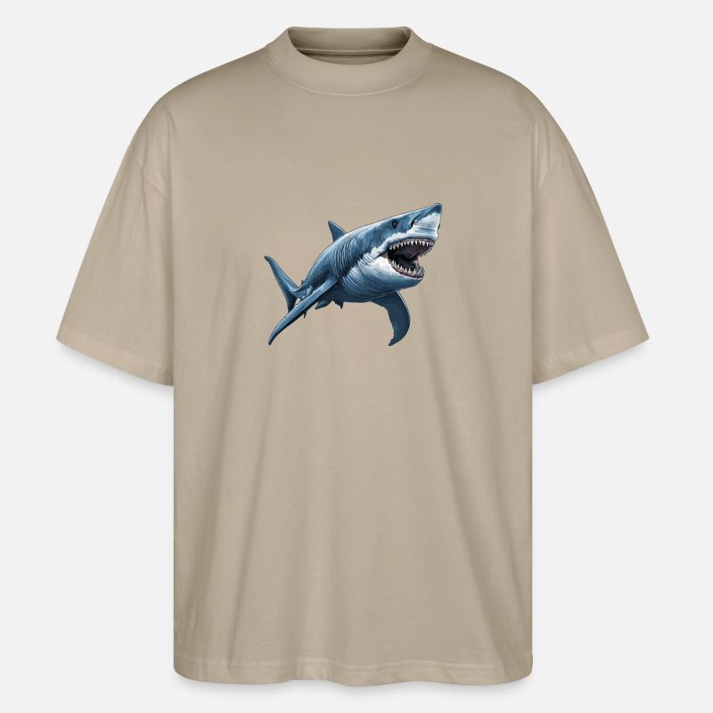 Requins Requin - T-shirt bio Blaster 2.0 coupe oversize Stanley/Stella Unisexe - gris pierre