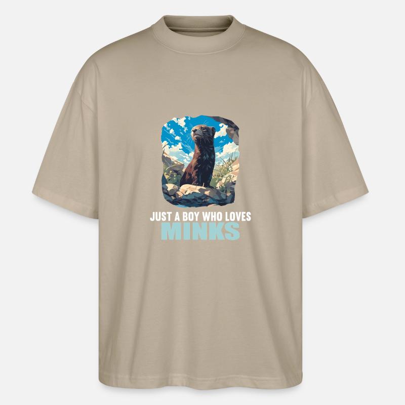 Nerze Nerz - Stanley/Stella Oversized Unisex Bio T-Shirt Blaster 2.0 - Steingrau
