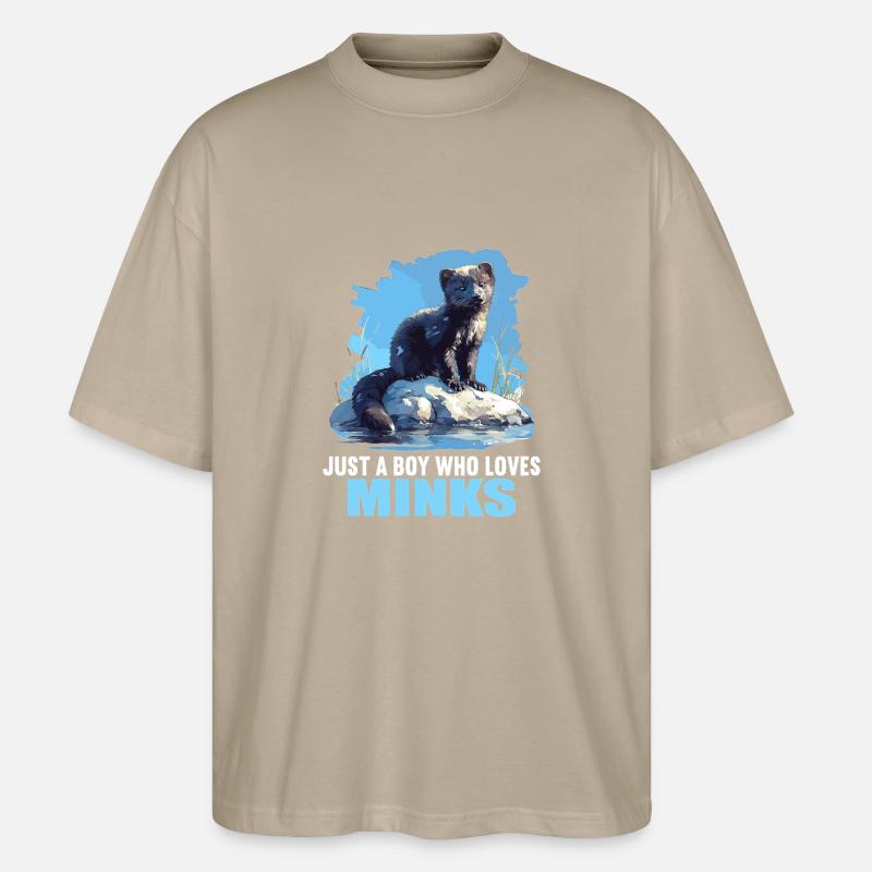 Nerze Nerz - Stanley/Stella Oversized Unisex Bio T-Shirt Blaster 2.0 - Steingrau