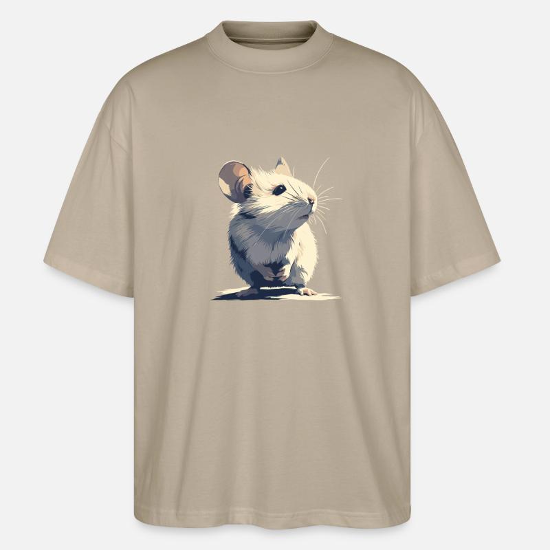 Mäuse Maus - Stanley/Stella Oversized Unisex Bio T-Shirt Blaster 2.0 - Steingrau