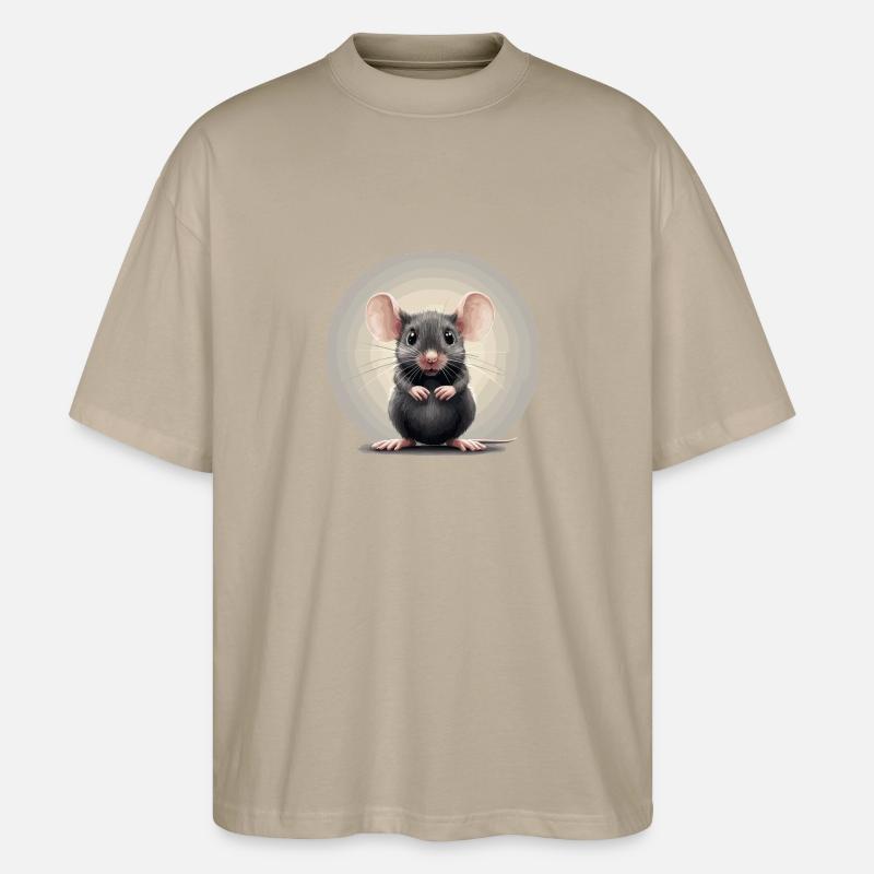 Mäuse Maus - Stanley/Stella Oversized Unisex Bio T-Shirt Blaster 2.0 - Steingrau