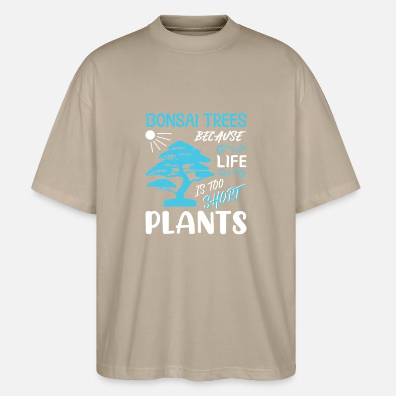 Bonsai Tree - Stanley/Stella Oversized Unisex Bio T-Shirt Blaster 2.0 - Steingrau