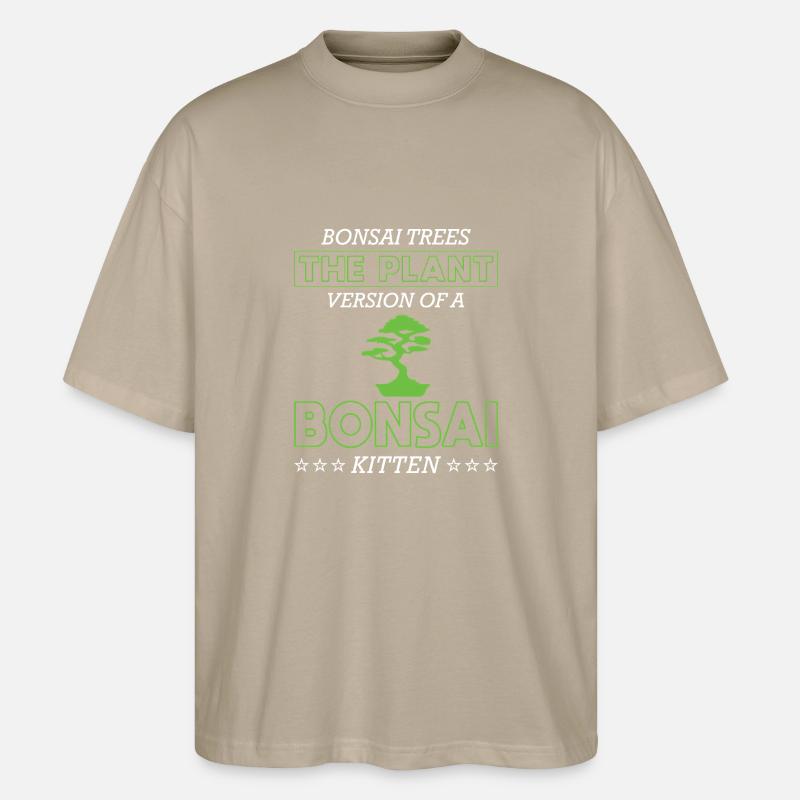 Bonsai Tree - Stanley/Stella Oversized Unisex Bio T-Shirt Blaster 2.0 - Steingrau