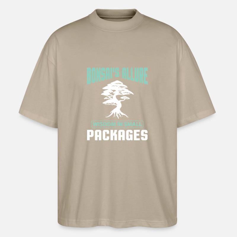 Bonsai Tree - Stanley/Stella Oversized Unisex Bio T-Shirt Blaster 2.0 - Steingrau