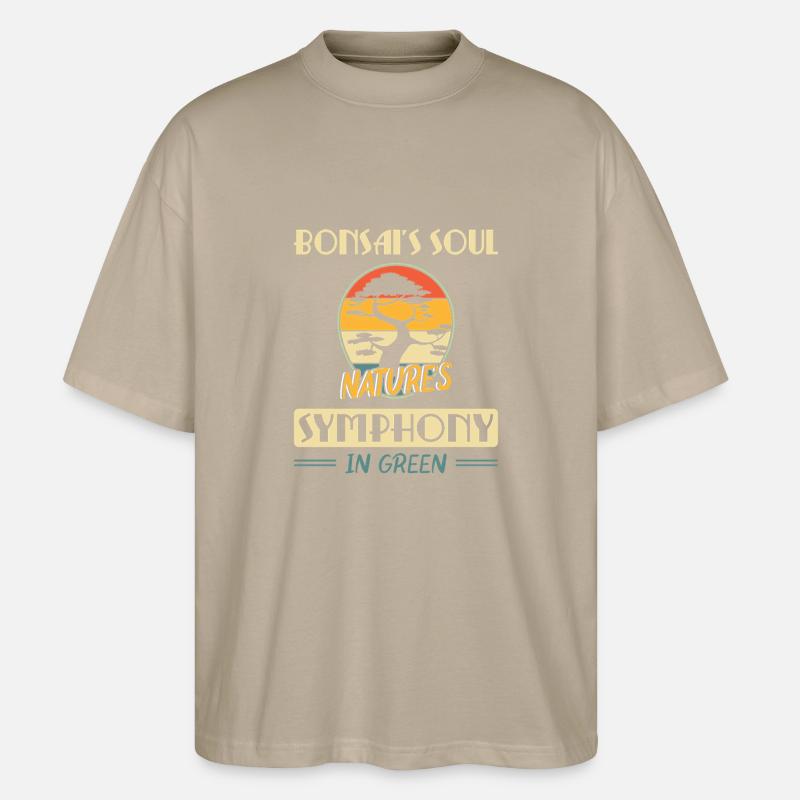 Bonsai Tree - Stanley/Stella Oversized Unisex Bio T-Shirt Blaster 2.0 - Steingrau