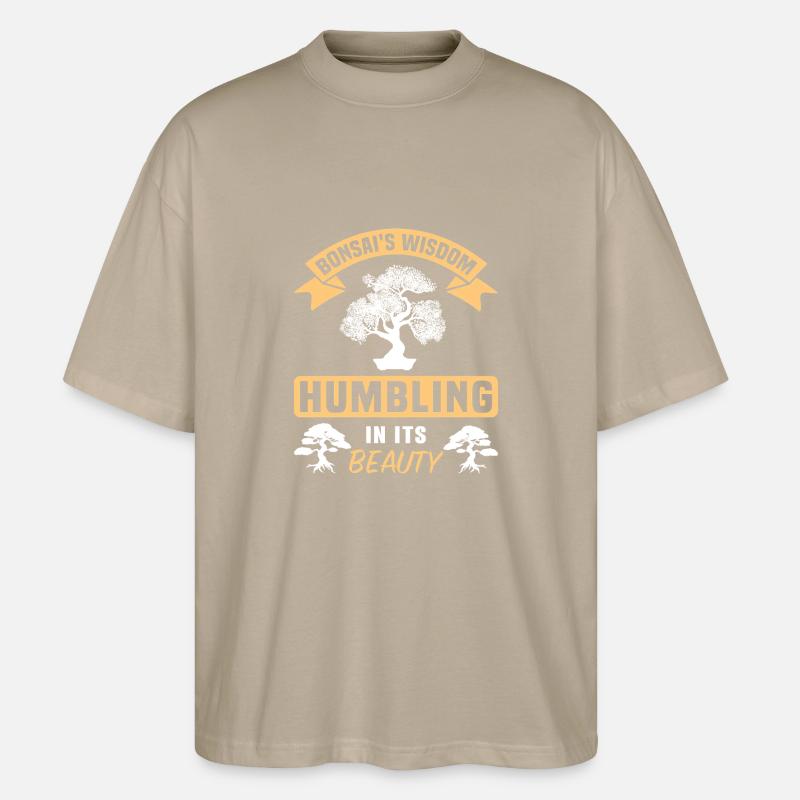 Bonsai Tree - Stanley/Stella Oversized Unisex Bio T-Shirt Blaster 2.0 - Steingrau