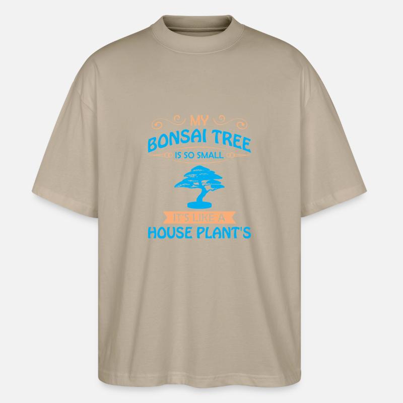 Bonsai Tree - Stanley/Stella Oversized Unisex Bio T-Shirt Blaster 2.0 - Steingrau
