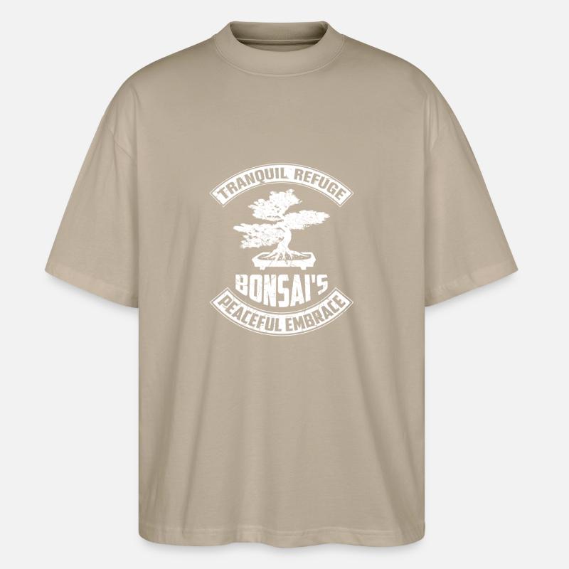 Bonsai Tree - Stanley/Stella Oversized Unisex Bio T-Shirt Blaster 2.0 - Steingrau