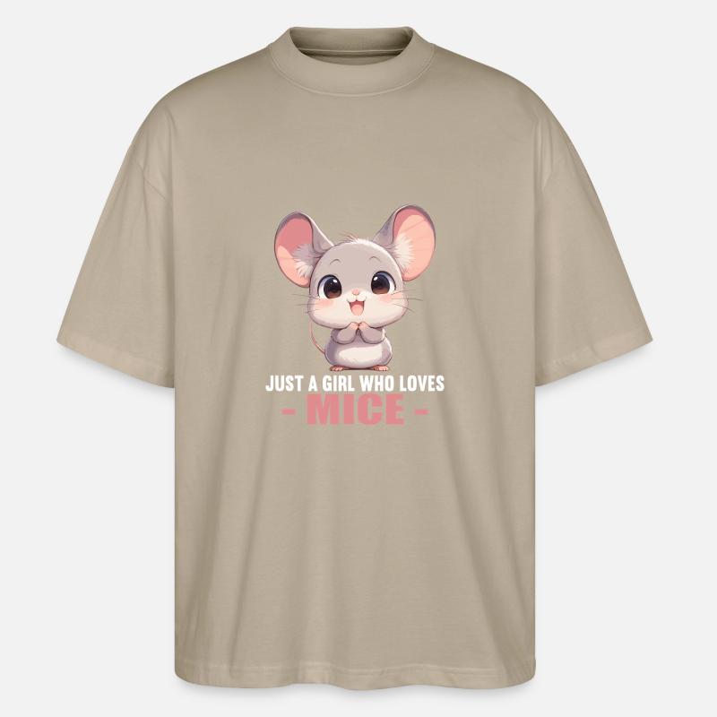 Mäuse Maus - Stanley/Stella Oversized Unisex Bio T-Shirt Blaster 2.0 - Steingrau