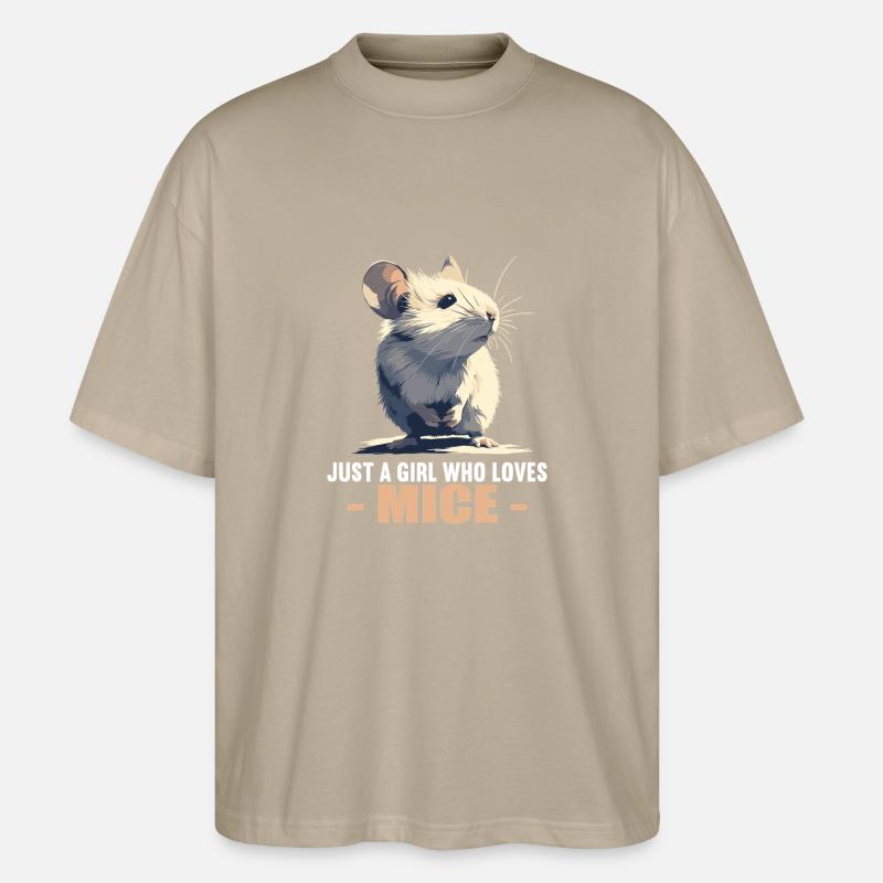 Mäuse Maus - Stanley/Stella Oversized Unisex Bio T-Shirt Blaster 2.0 - Steingrau