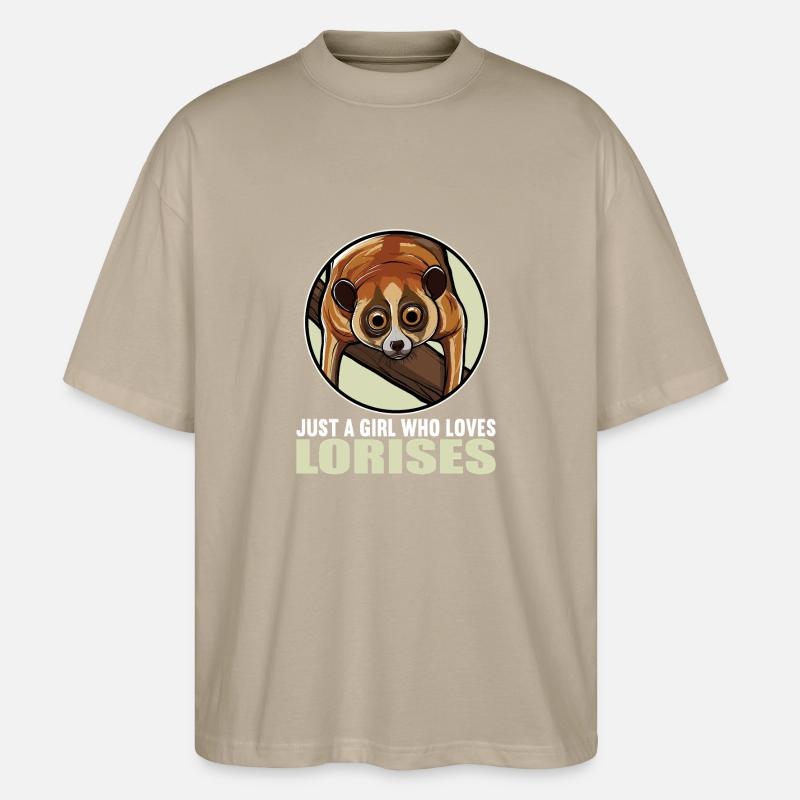 Plumploris Loris - Stanley/Stella Oversized Unisex Bio T-Shirt Blaster 2.0 - Steingrau