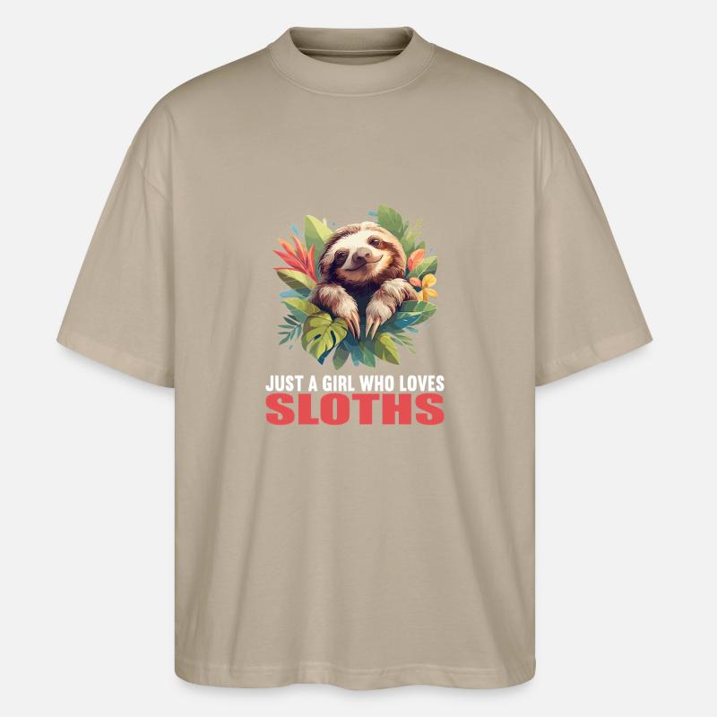 Faultiere Faultier - Stanley/Stella Oversized Unisex Bio T-Shirt Blaster 2.0 - Steingrau