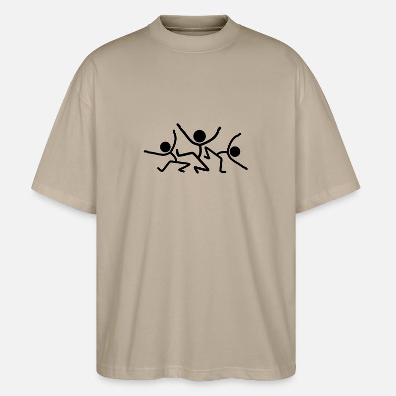 Dancing Party Team - Stanley/Stella Oversized Unisex Bio T-Shirt Blaster 2.0 - Steingrau