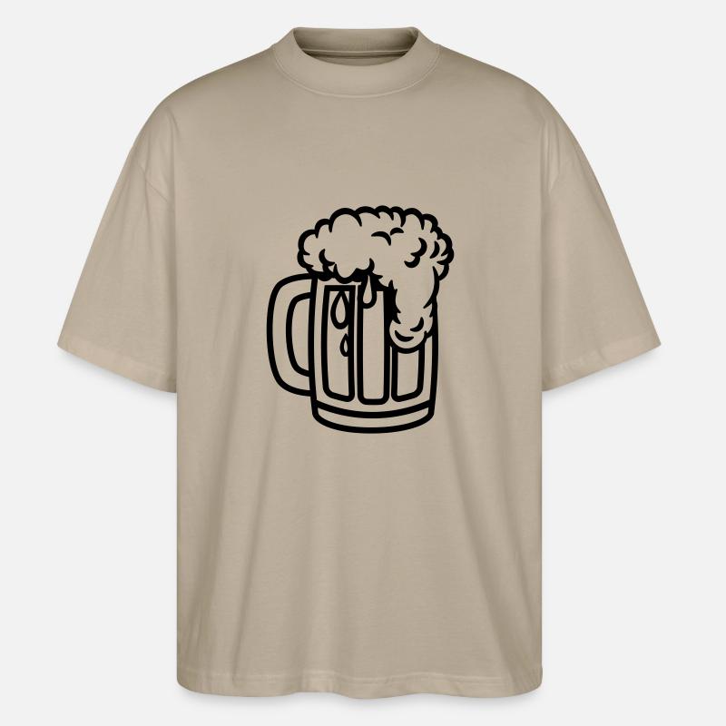bier__f1 - Stanley/Stella Oversized Unisex Bio T-Shirt Blaster 2.0 - Steingrau