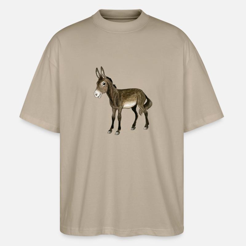 Esel - Stanley/Stella Oversized Unisex Bio T-Shirt Blaster 2.0 - Steingrau