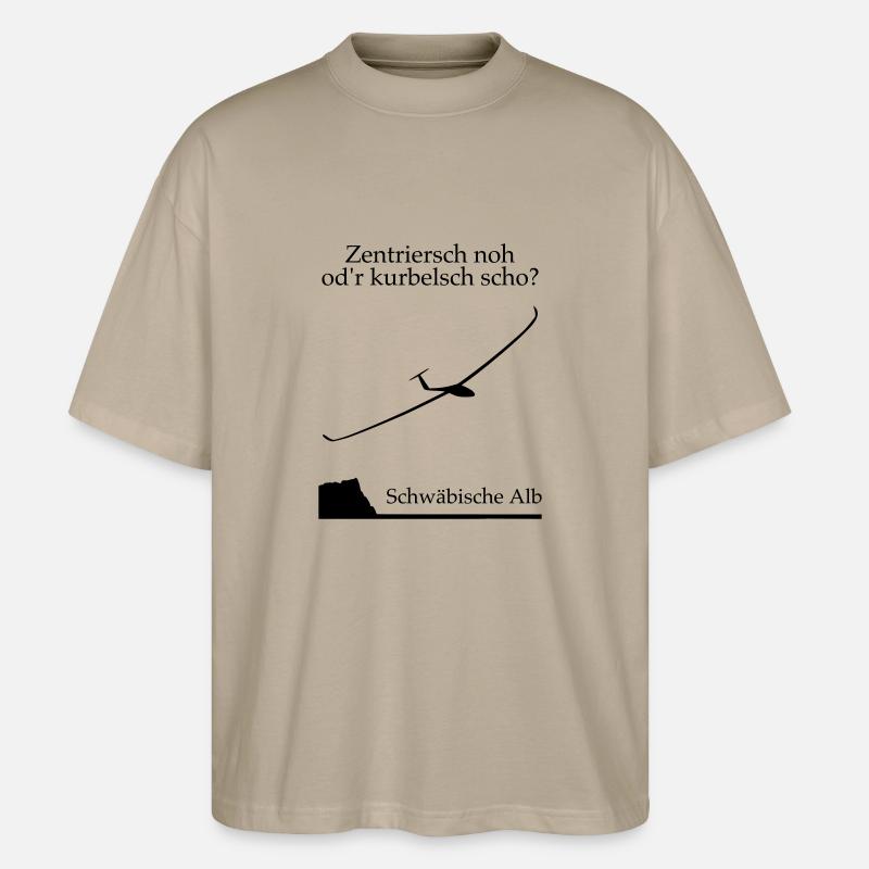 Zentrierst Du noch - Stanley/Stella Oversized Unisex Bio T-Shirt Blaster 2.0 - Steingrau