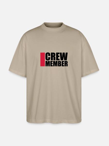 Cool Crew Member Logo-Design - Stanley/Stella Oversized Unisex Bio T-Shirt Blaster 2.0 - Steingrau
