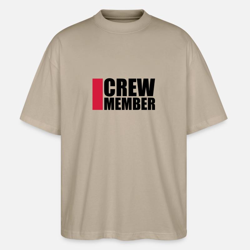 Cool Crew Member Logo-Design - T-shirt bio Blaster 2.0 coupe oversize Stanley/Stella Unisexe - gris pierre