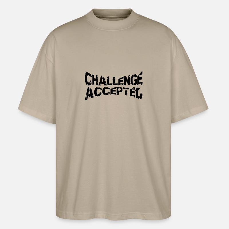 Cooler Stempel Challenge Accepted - Stanley/Stella Oversized Unisex Bio T-Shirt Blaster 2.0 - Steingrau