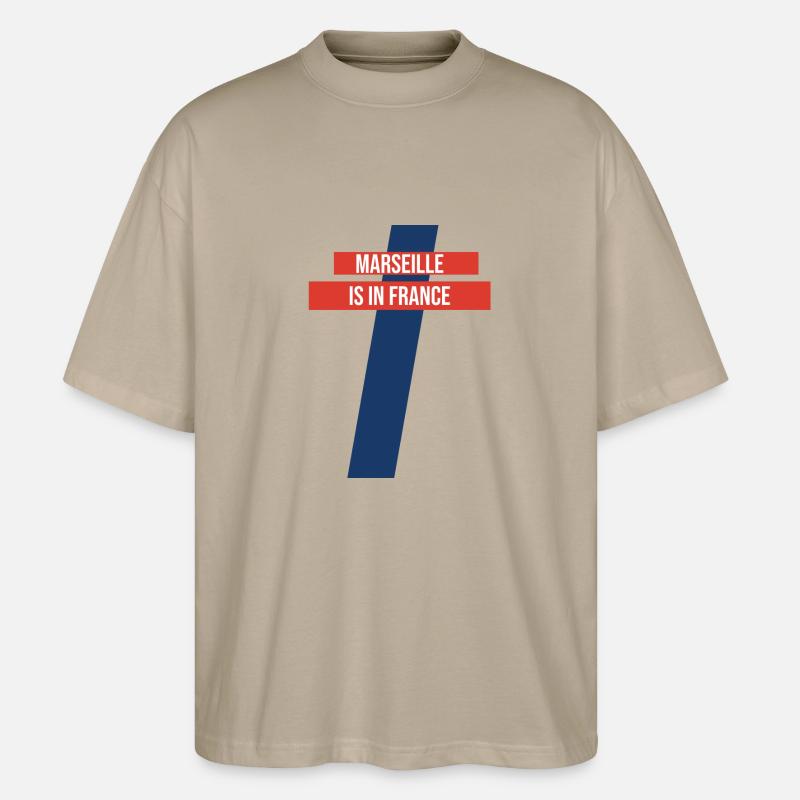 Tablier de cuisine Marseille - T-shirt bio Blaster 2.0 coupe oversize Stanley/Stella Unisexe - gris pierre