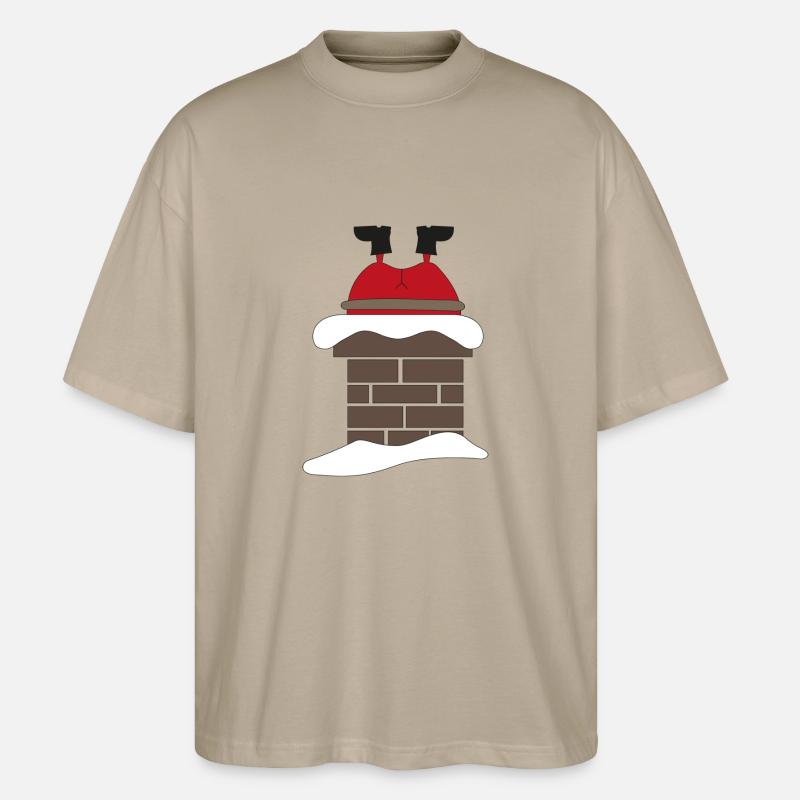 weihnachten - Stanley/Stella Oversized Unisex Bio T-Shirt Blaster 2.0 - Steingrau
