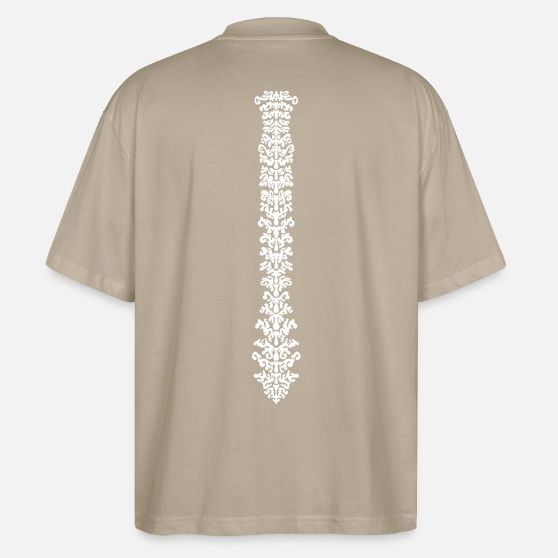 Backbone-Wirbelsäulendesign - Stanley/Stella Oversized Unisex Bio T-Shirt Blaster 2.0 - Steingrau