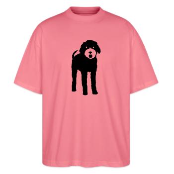doodle - Stanley/Stella Oversized Unisex Bio T-Shirt Blaster 2.0 - Pink  - Vorne - Alina (178cm) & Michal (187cm)