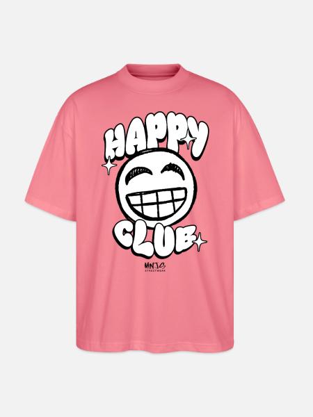 Lachendes Smile Glücksdesign - Stanley/Stella Oversized Unisex Bio T-Shirt Blaster 2.0 - Pink