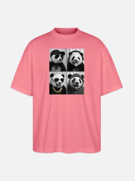 Panda - Stanley/Stella Oversized Unisex Bio T-Shirt Blaster 2.0 - Pink 