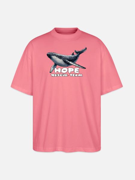 Hope Rettungsteam Wal Ostsee - Stanley/Stella Oversized Unisex Bio T-Shirt Blaster 2.0 - Pink 