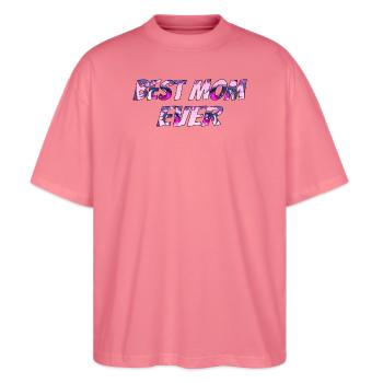 Best Mom Ever Pink Psy Pattern - Stanley/Stella Oversized Unisex Bio T-Shirt Blaster 2.0 - Pink  - Vorne - Alina (178cm) & Michal (187cm)