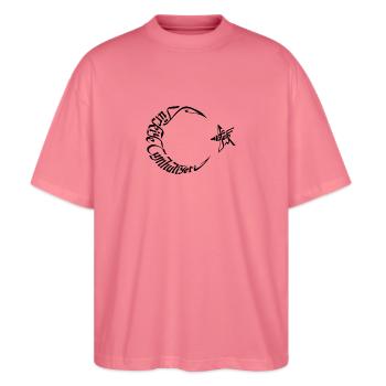 Turkiye Cumhuriyeti Atatürk - Stanley/Stella Oversized Unisex Bio T-Shirt Blaster 2.0 - Pink  - Vorne - Alina (178cm) & Michal (187cm)