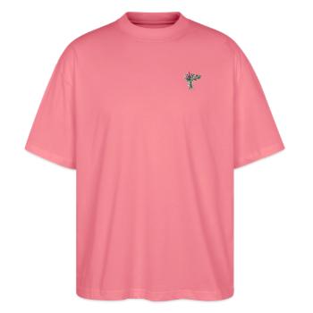Flower vase - Stanley/Stella Oversized Unisex Bio T-Shirt Blaster 2.0 - Pink  - Vorne - Alina (178cm) & Michal (187cm)