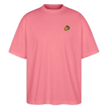 Zitrone - Stanley/Stella Oversized Unisex Bio T-Shirt Blaster 2.0 - Pink  - Vorne - Alina (178cm) & Michal (187cm)