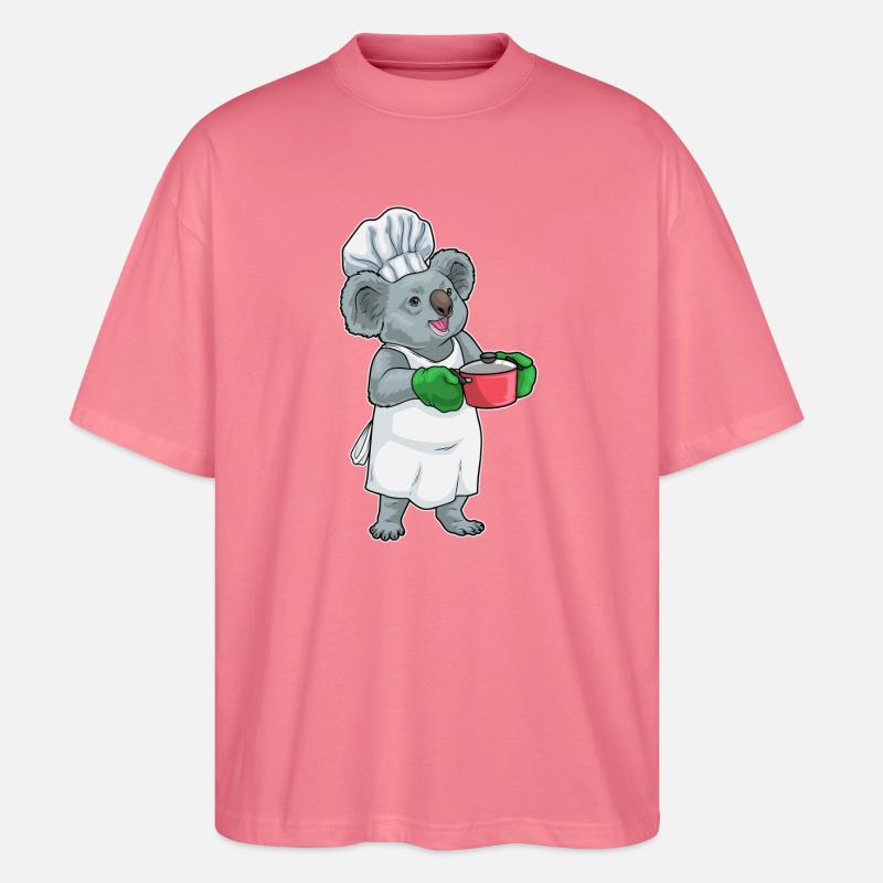 Cuisson en marmite de koala - T-shirt bio Blaster 2.0 coupe oversize Stanley/Stella Unisexe - rose 