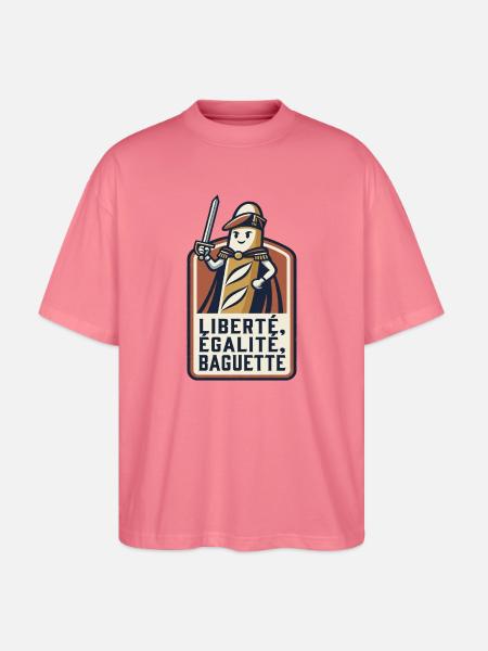 La baguette patriote 🇫🇷 - T-shirt bio Blaster 2.0 coupe oversize Stanley/Stella Unisexe - rose