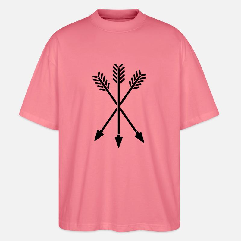 arrows - Stanley/Stella Oversized Unisex Organic T-shirt Blaster 2.0 - pink joy 