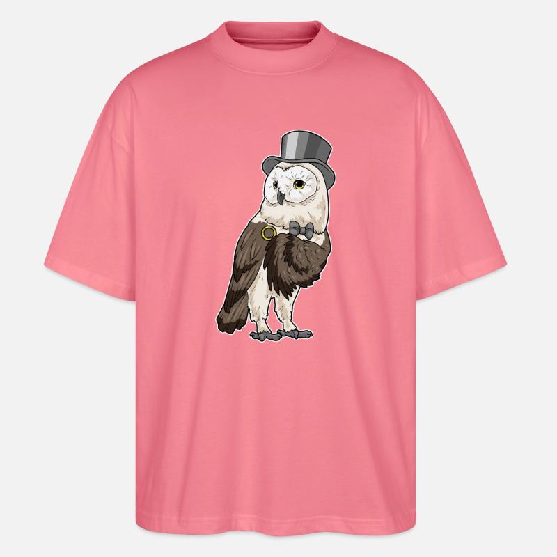 Eule Bräutigam Ehering Hochzeit - Stanley/Stella Oversized Unisex Bio T-Shirt Blaster 2.0 - Pink 